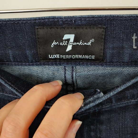7 for all Mankind Luxe Performance The Straight Dark Wash Jeans size 40 - Picture 4 of 9
